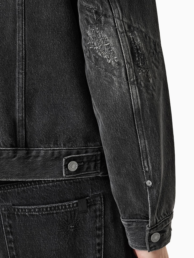 AllSaints Black Jayger Jacket - Image 9 of 9