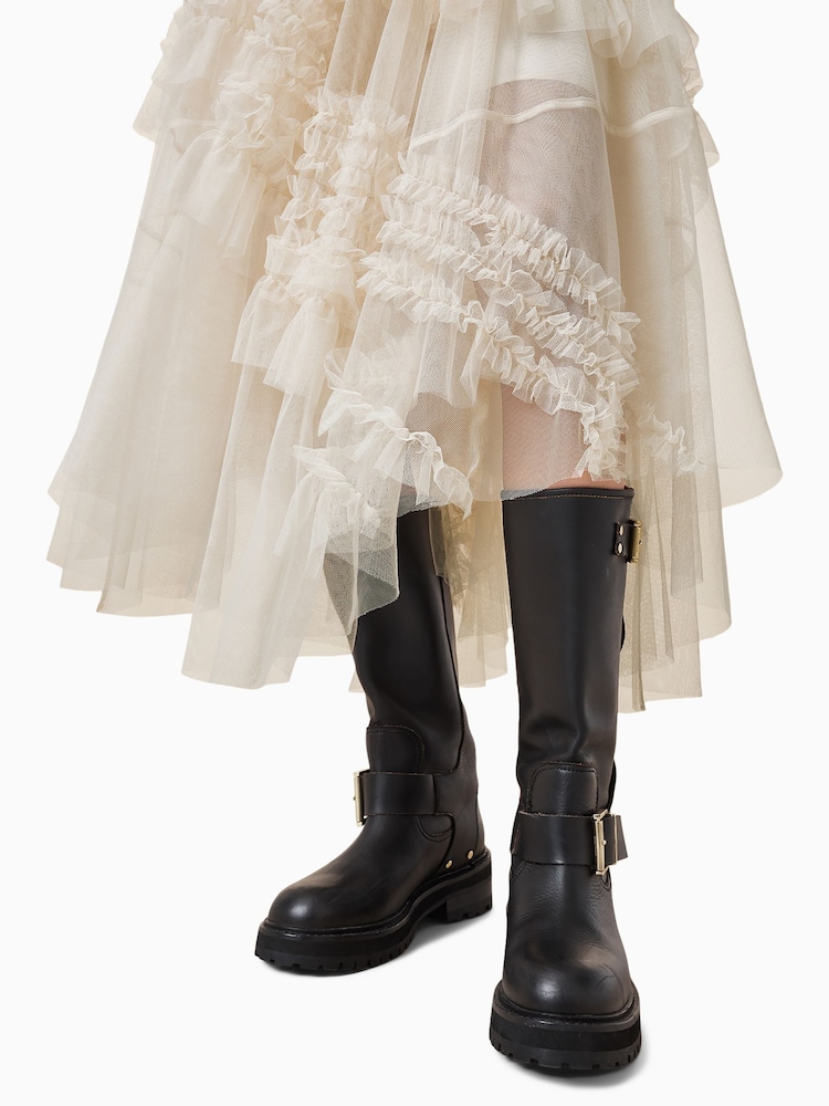 AllSaints White Jen Tulle Skirt - Image 2 of 7