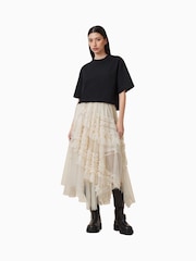 AllSaints White Jen Tulle Skirt - Image 3 of 7