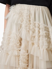 AllSaints White Jen Tulle Skirt - Image 4 of 7
