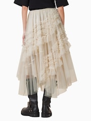 AllSaints White Jen Tulle Skirt - Image 5 of 7