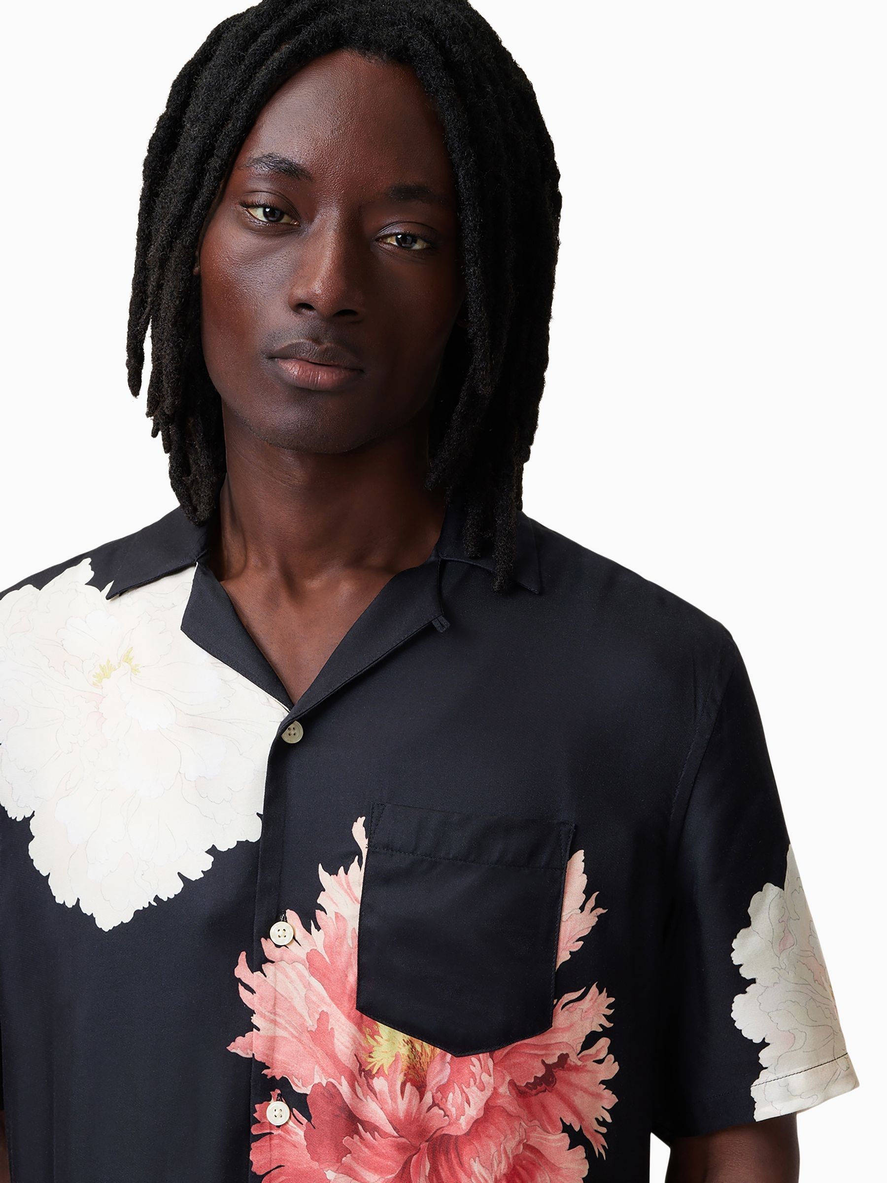 Buy AllSaints Black Fleur Short Sleeve Shirt from Next USA