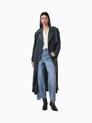 AllSaints Blue Linnie Trench Coat - Image 3 of 8