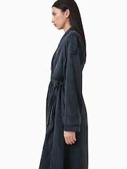 AllSaints Blue Linnie Trench Coat - Image 4 of 8