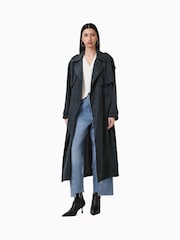 AllSaints Blue Linnie Trench Coat - Image 5 of 8
