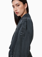 AllSaints Blue Linnie Trench Coat - Image 6 of 8