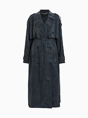 AllSaints Blue Linnie Trench Coat - Image 8 of 8