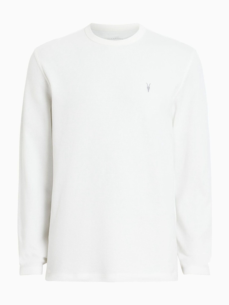 AllSaints White Cotton Ellis Crew T-Shirt - Image 6 of 6 AllSaints White Cotton Ellis Crew T-Shirt - Image 6 of 6