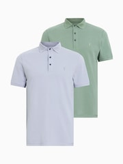 AllSaints Reform 100% Organic Cotton Polo Shirt 2 Pack - Imagen 1 de 5