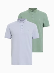 AllSaints Reform 100% Organic Cotton Polo Shirt 2 Pack - Imagen 2 de 5