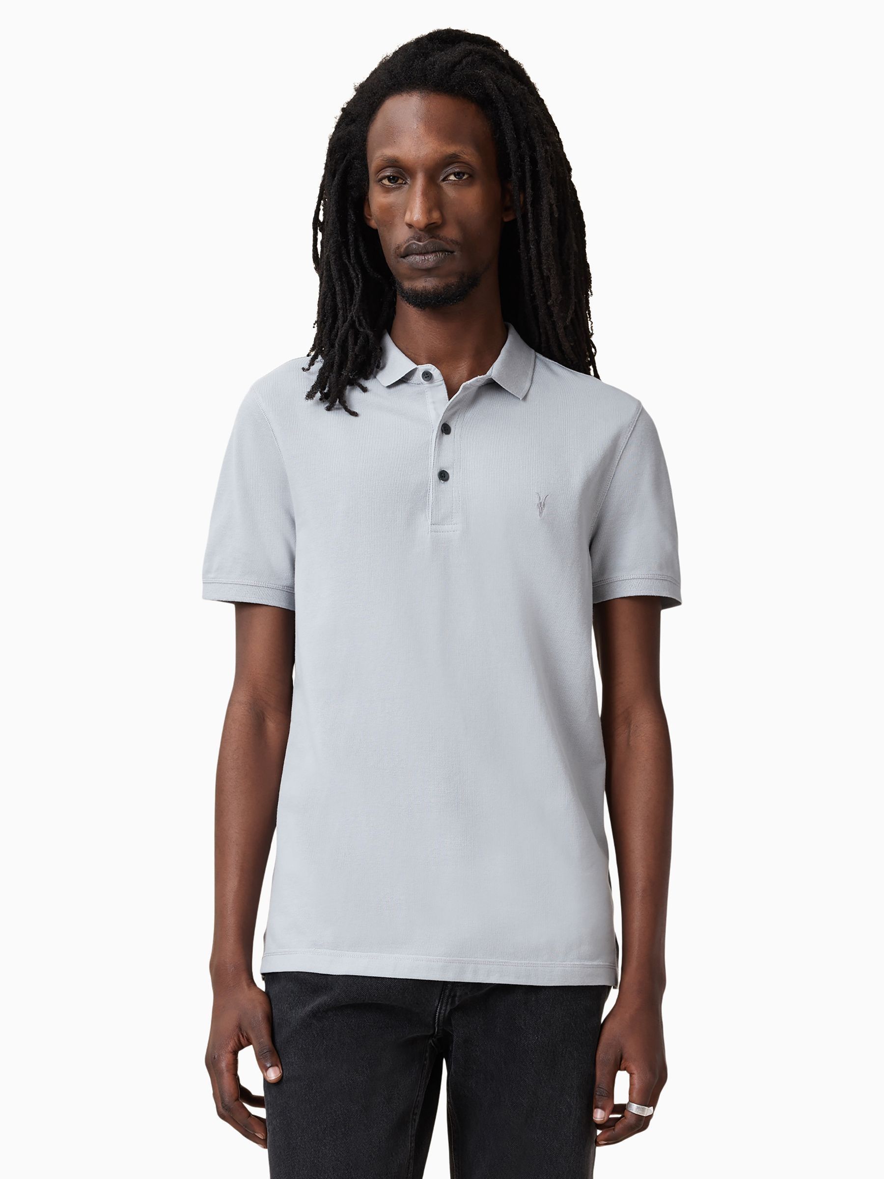 Buy AllSaints Grey Reform Cotton Polo Shirt 2 Pack from Next USA