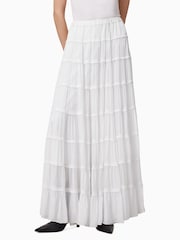 AllSaints White Eva Maxi Skirt - Image 2 of 7