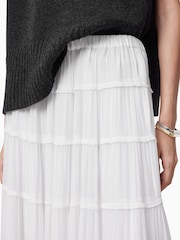 AllSaints White Eva Maxi Skirt - Image 3 of 7