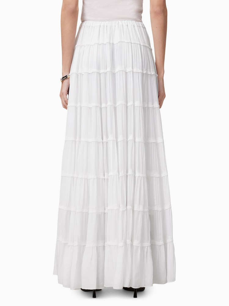 AllSaints White Eva Maxi Skirt - Image 5 of 7
