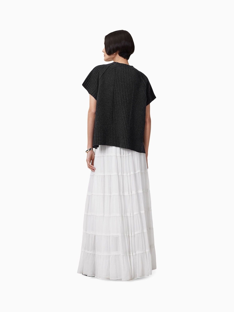 AllSaints White Eva Maxi Skirt - Image 6 of 7