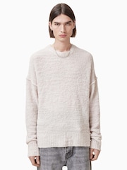 AllSaints White Chillion Crew Jumper - Image 1 of 6