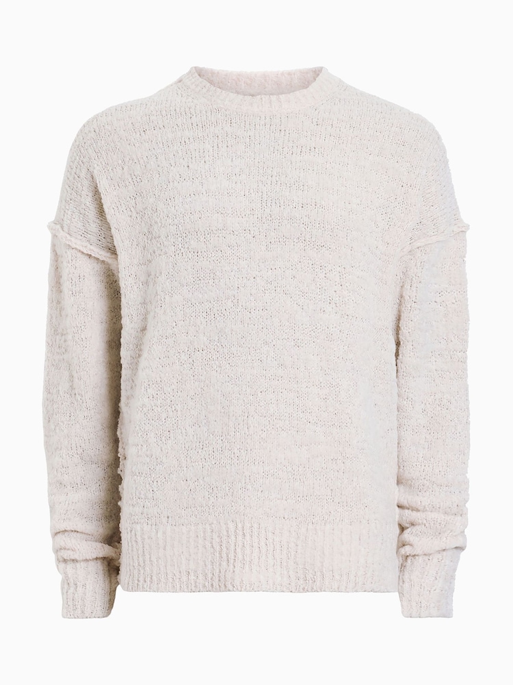 AllSaints White Chillion Crew Jumper - Image 6 of 6