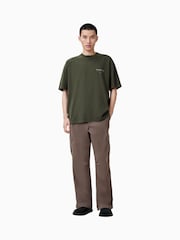AllSaints Green 100% Organic Cotton Underground Crew Neck T-Shirt - Image 5 of 7