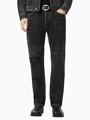AllSaints 100% Organic Cotton Reid Repair Jeans - Image 1 of 9