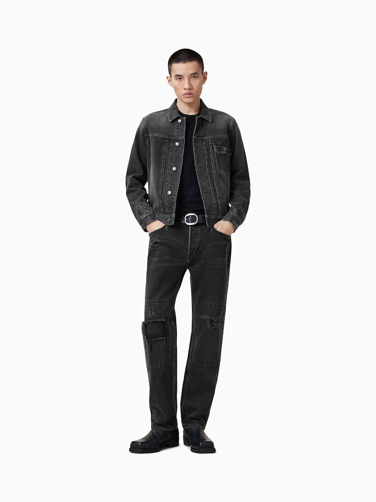 AllSaints 100% Organic Cotton Reid Repair Jeans - Image 2 of 9