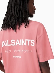 Розовый - Футболка из 100% органического хлопка с круглым вырезом Allsaints - Image 3 of 7