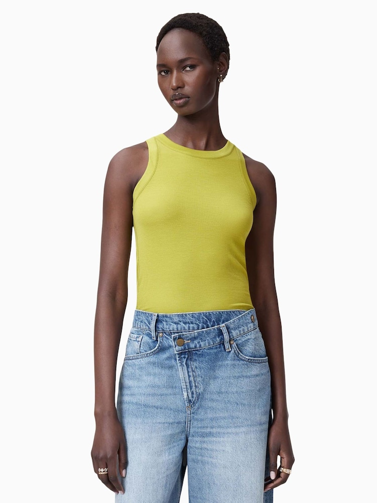 AllSaints Light Green Rina Tank - Image 4 of 7