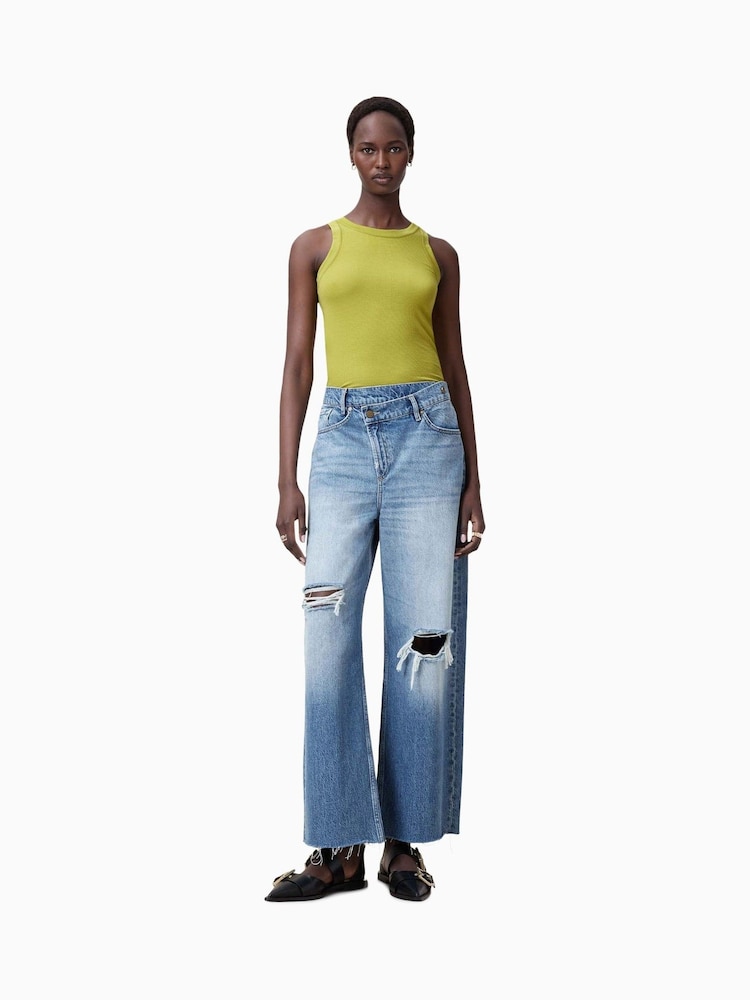 AllSaints Light Green Rina Tank - Image 5 of 7