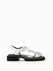AllSaints Grey Tess Sandals - Image 1 of 5