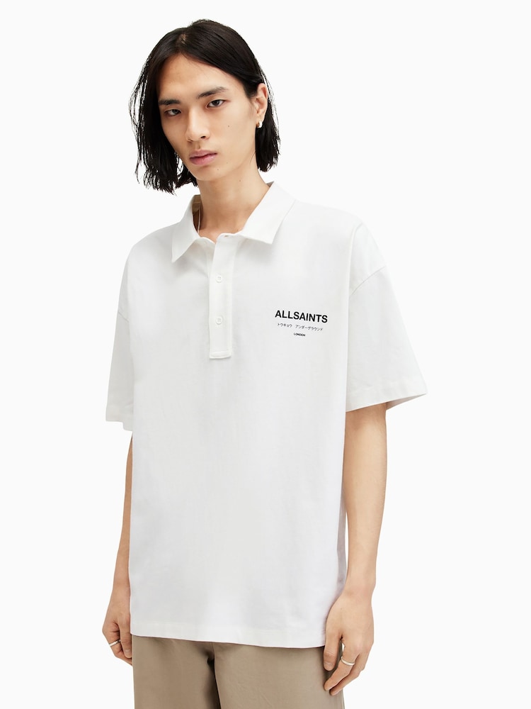 AllSaints 100% Organic Cotton Underground Polo Shirt - صورة 1 من 7
