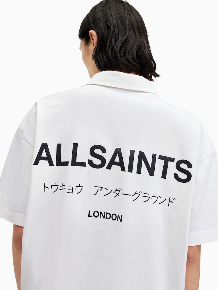 AllSaints 100% Organic Cotton Underground Polo Shirt - صورة 2 من 7