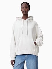 أبيض - AllSaints 100% Organic cotton Fuse Talon Hoodie - صورة 1 من 6