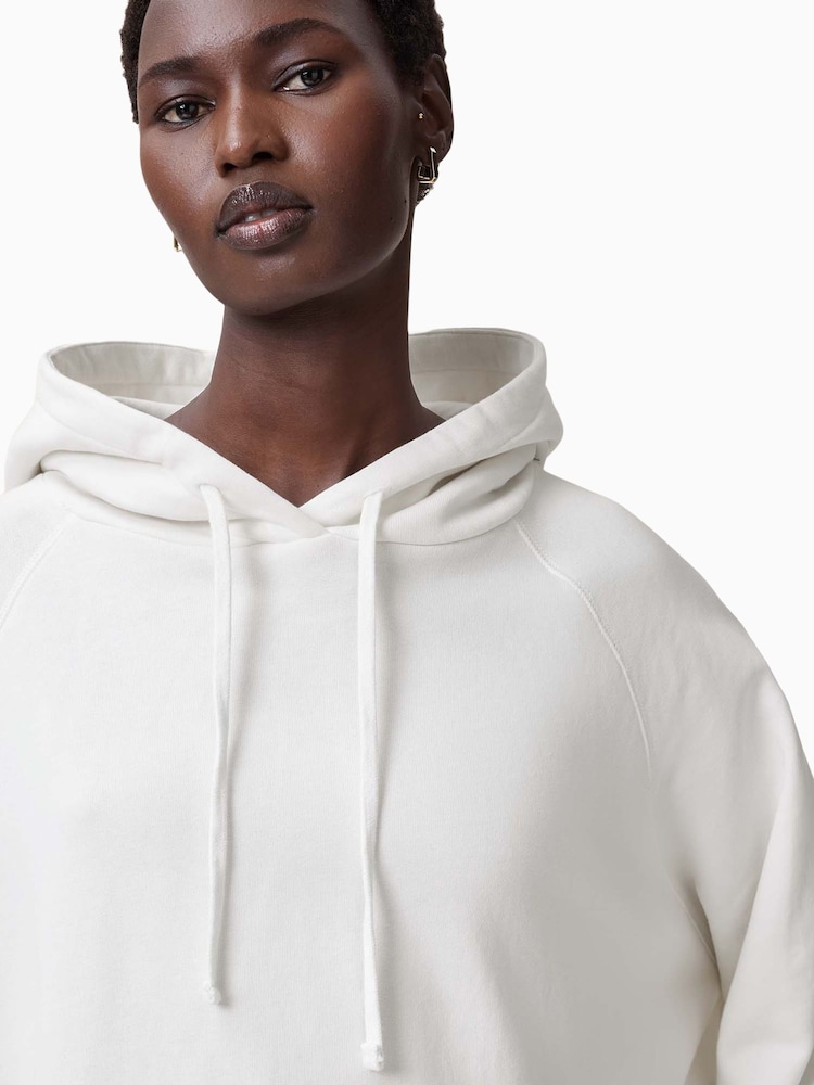 AllSaints White 100% Organic cotton Fuse Talon Hoodie - Image 4 of 6