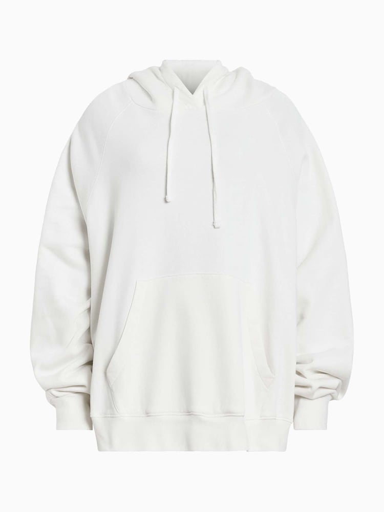 AllSaints White 100% Organic cotton Fuse Talon Hoodie - Image 6 of 6 AllSaints White 100% Organic cotton Fuse Talon Hoodie - Image 6 of 6