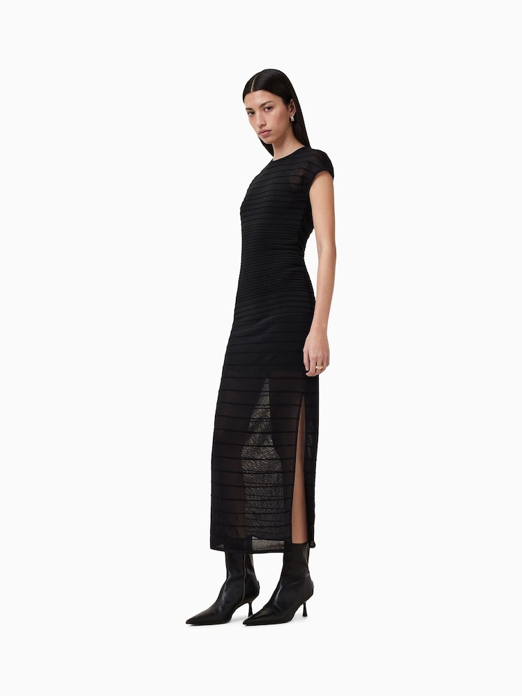 AllSaints Black Ivana Dress - Image 3 of 6