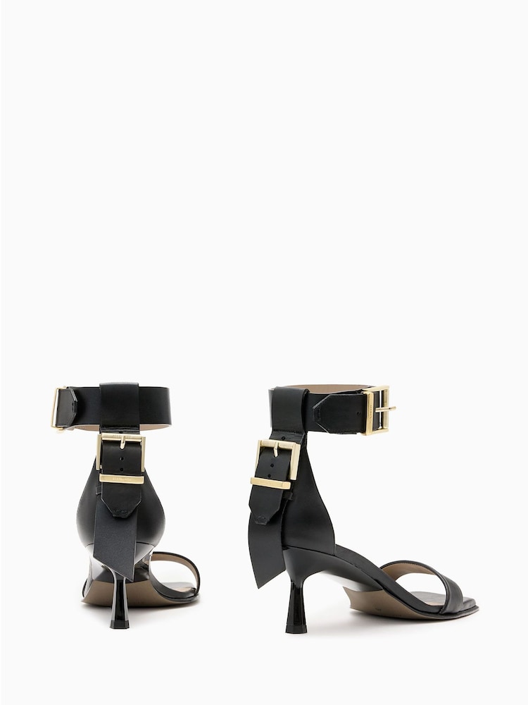 AllSaints Black Noir Low Sandals - Image 3 of 5