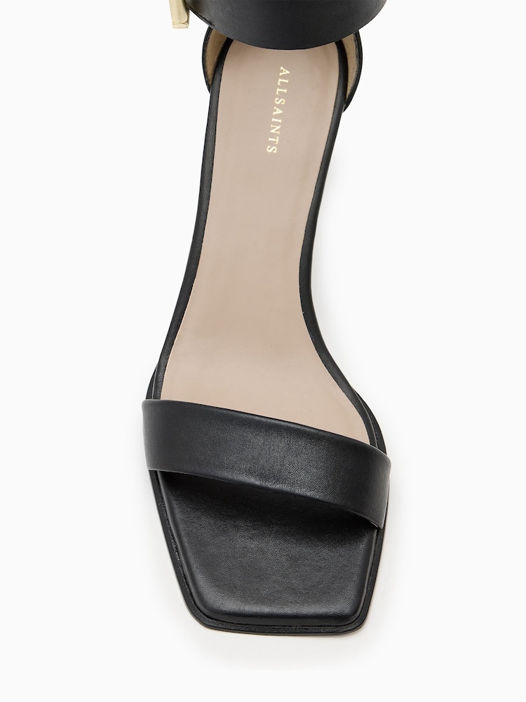 AllSaints Black Noir Low Sandals - Image 4 of 5