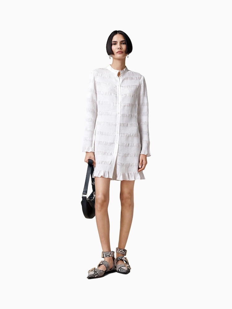 AllSaints Off White Meg Mini Dress - Image 3 of 8