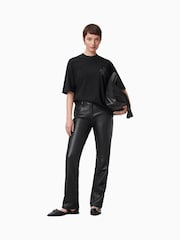 Negro - AllSaints 100% Organic Cotton Orlando Etta Crew Neck T-Shirt - Imagen 2 de 6