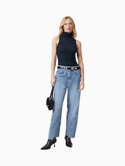 AllSaints Blue Bec Roll Neck Tank - Image 3 of 7