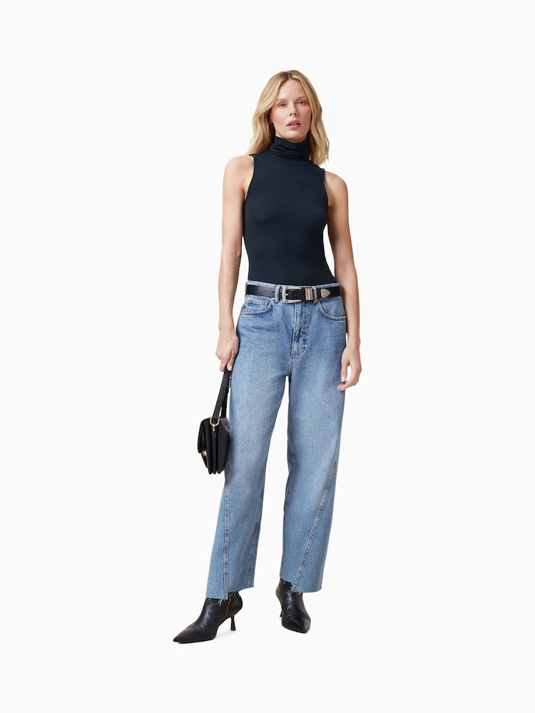 AllSaints Blue Bec Roll Neck Tank - Image 3 of 7