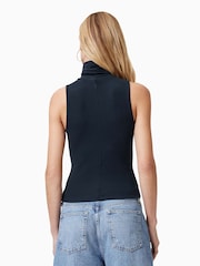 AllSaints Blue Bec Roll Neck Tank - Image 5 of 7