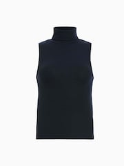 AllSaints Blue Bec Roll Neck Tank - Image 7 of 7