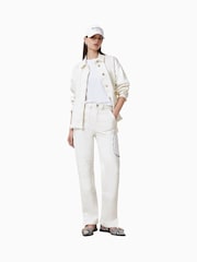 AllSaints White 100% Organic Cotton Florence Cargo Jeans - Image 1 of 8