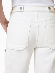 AllSaints White 100% Organic Cotton Florence Cargo Jeans - Image 5 of 8
