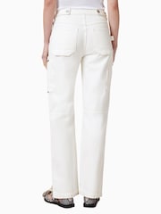 AllSaints White 100% Organic Cotton Florence Cargo Jeans - Image 6 of 8