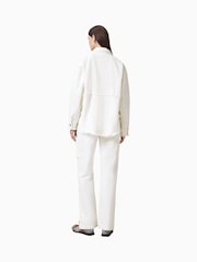 AllSaints White 100% Organic Cotton Florence Cargo Jeans - Image 7 of 8