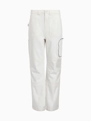 AllSaints White 100% Organic Cotton Florence Cargo Jeans - Image 8 of 8