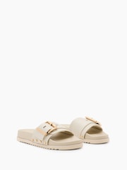 AllSaints White Ellie Stud Sliders - Image 5 of 7