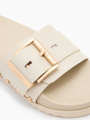AllSaints White Ellie Stud Sliders - Image 6 of 7