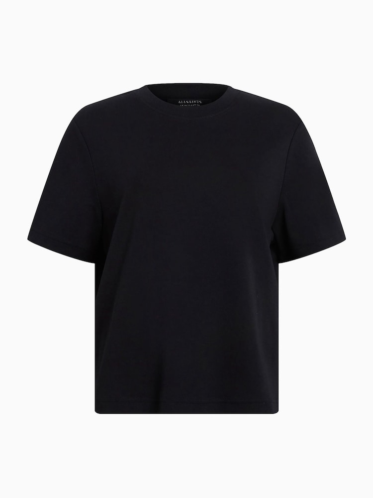 AllSaints Black Lisa 100% Organic Cotton T-Shirt - Image 7 of 7